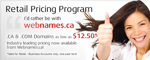 .ca and .com domains from just $12.50. Industry leading pricing now available from Webnames.ca!