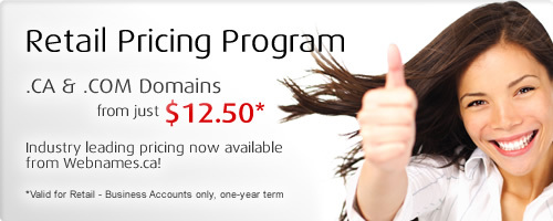 Domain Extensions and Pricing. Webnames.ca - Secure, reliable, Canadian