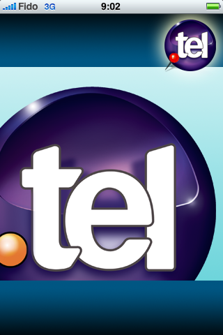 iPhone .TEL Logo Screen