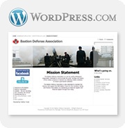 Example of WordPress-based website www.bastiondefence.org