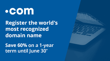 Save 60% on com domains