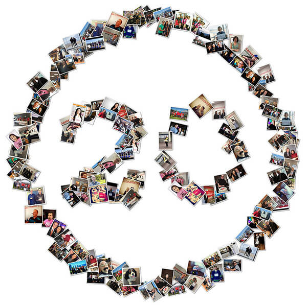 20 circle photo collage