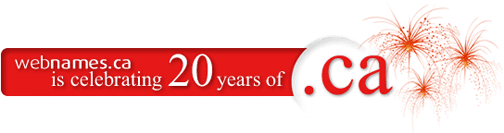 Webnames.ca is celebrating 20 years of .ca